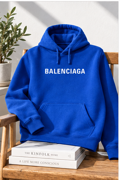 Men's Balenciaga Pullover Hoodie | Color: Blue | Image 4