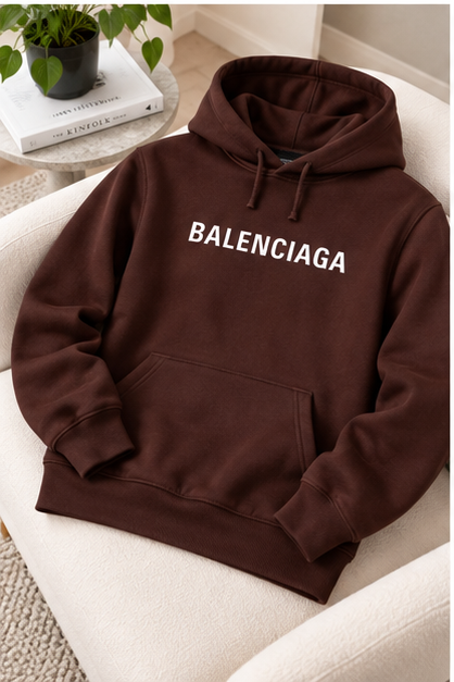 Men's Balenciaga Pullover Hoodie | Color: Brown | Image 4