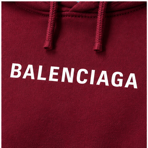 Men's Balenciaga Pullover Hoodie | Color: Burgundy | Image 5