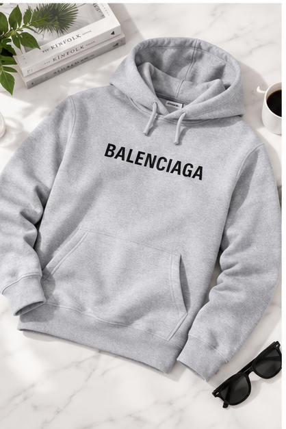 Men's Balenciaga Pullover Hoodie | Color: Grey | Image 4