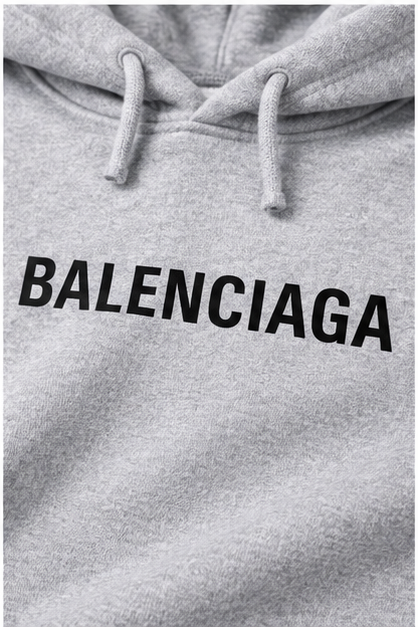 Men's Balenciaga Pullover Hoodie | Color: Grey | Image 5