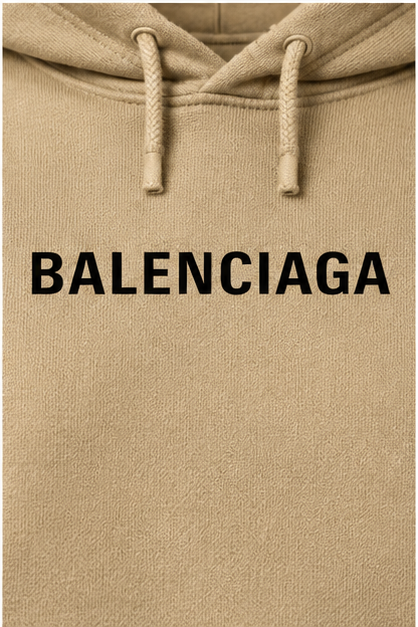 Men's Balenciaga Pullover Hoodie | Color: Khaki | Image 5