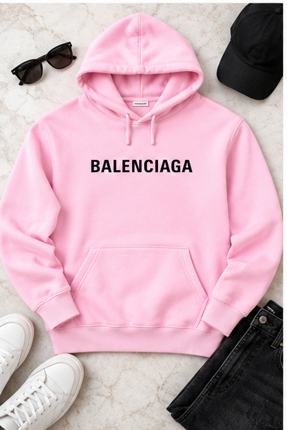 Men's Balenciaga Pullover Hoodie | Color: Light Pink | Image 4