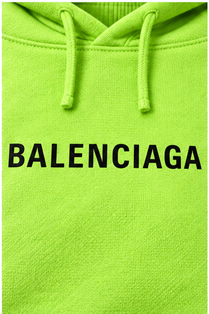 Men's Balenciaga Pullover Hoodie | Color: Lime Green | Image 5