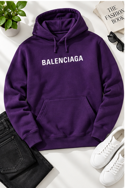Men's Balenciaga Pullover Hoodie | Color: Purple | Image 4