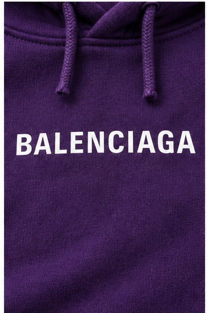 Men's Balenciaga Pullover Hoodie | Color: Purple | Image 5