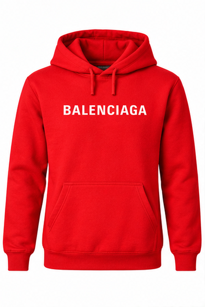 Men's Balenciaga Pullover Hoodie | Color: Red | Image 1