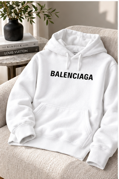 Men's Balenciaga Pullover Hoodie | Color: White | Image 4