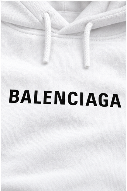 Men's Balenciaga Pullover Hoodie | Color: White | Image 5