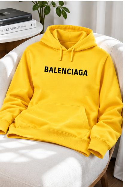 Men's Balenciaga Pullover Hoodie | Color: Yellow | Image 4