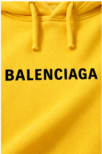 Men's Balenciaga Pullover Hoodie | Color: Yellow | Image 5
