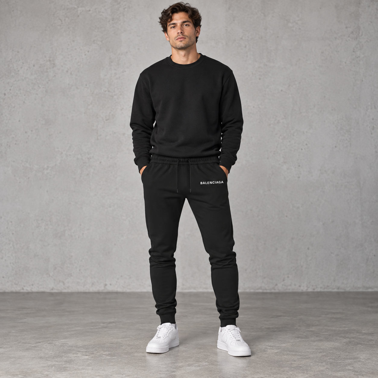 Men's Balenciaga Sweatpants - Black - Image 2