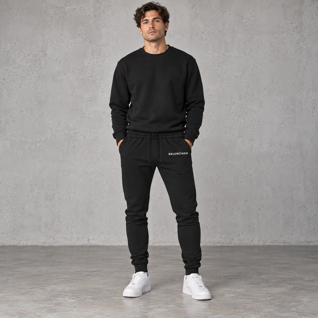 Men's Balenciaga Sweatpants - Black - Image 2