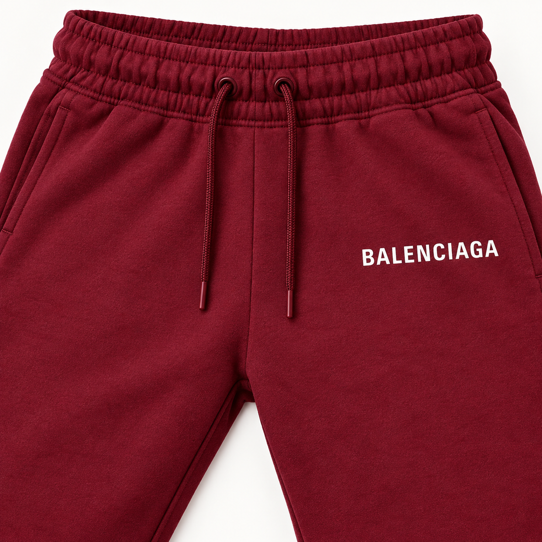 Men's Balenciaga Sweatpants - Burgundy - Image 3