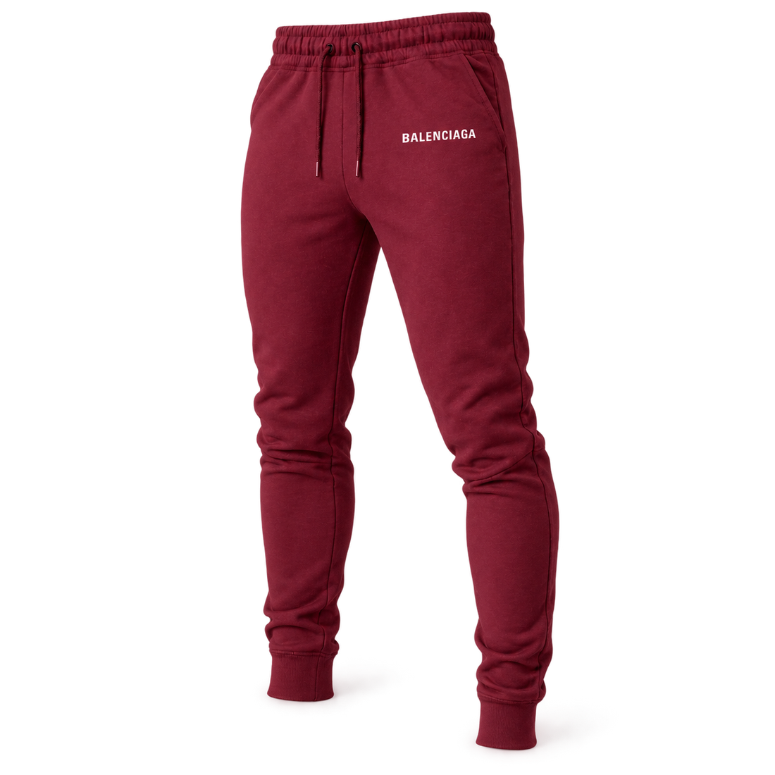 Men's Balenciaga Sweatpants - Burgundy - Image 4