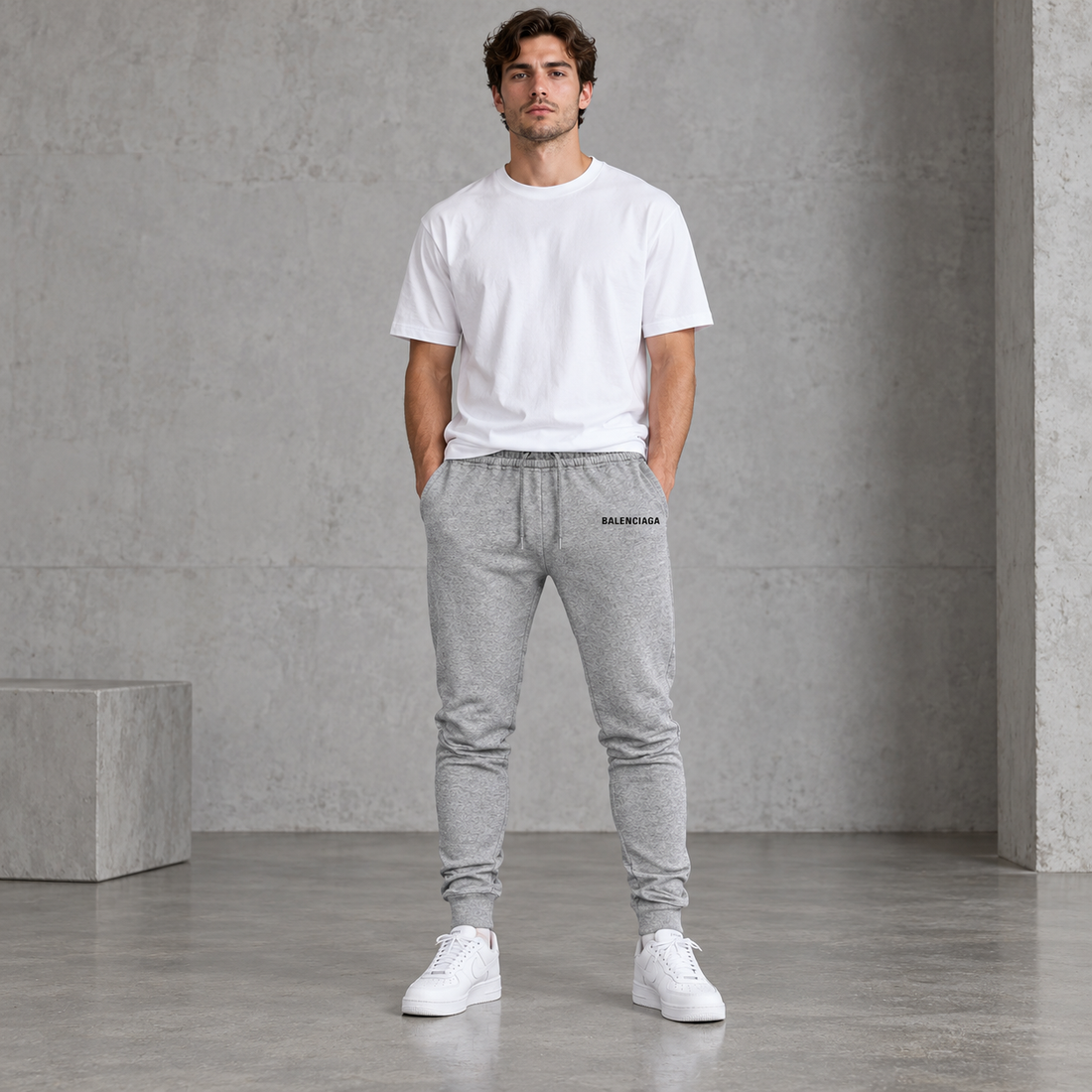 Men's Balenciaga Sweatpants - Grey - Image 2