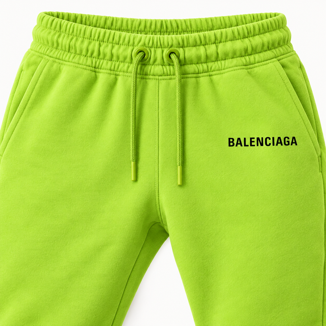 Men's Balenciaga Sweatpants - Lime Green - Image 3