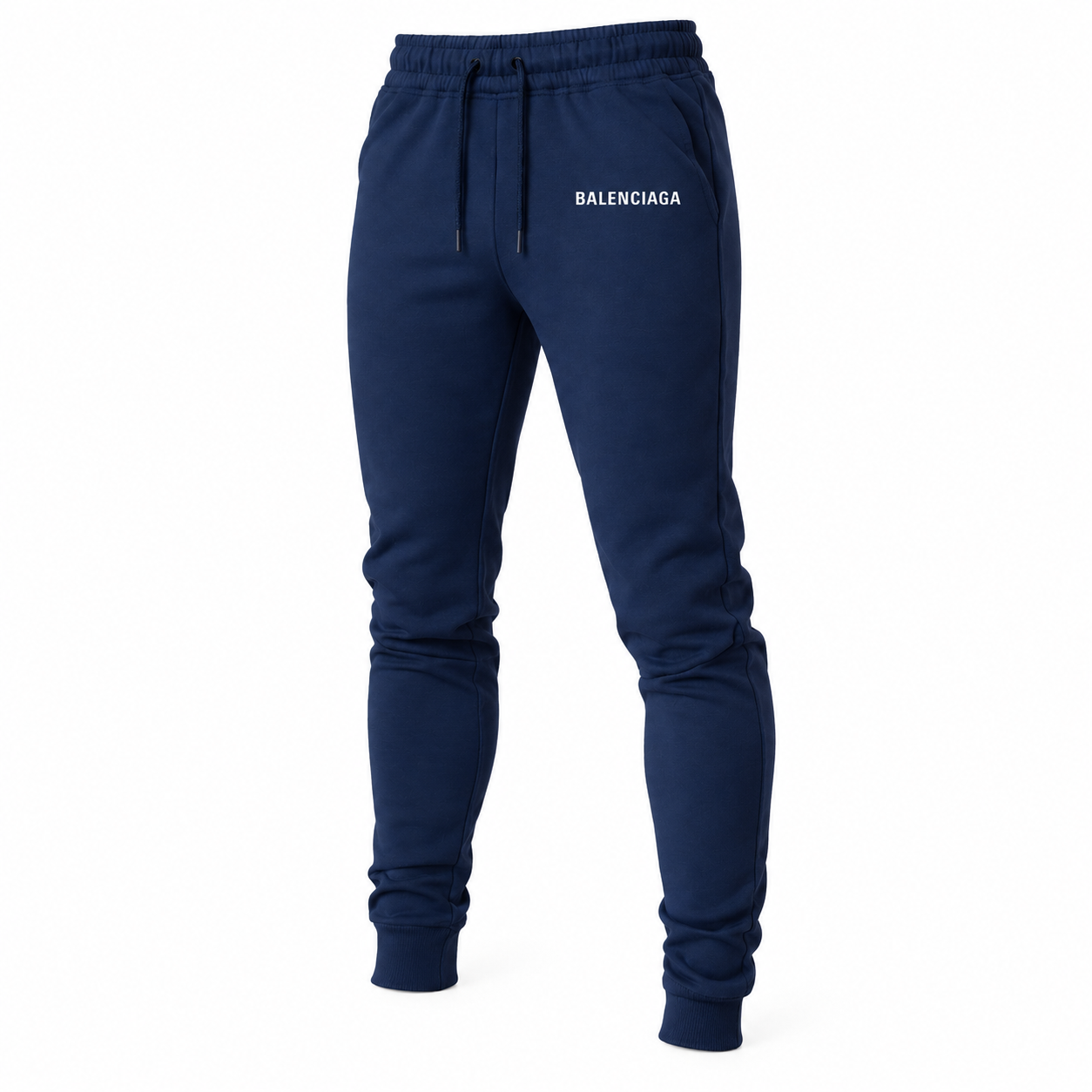 Men's Balenciaga Sweatpants - Navy - Image 4