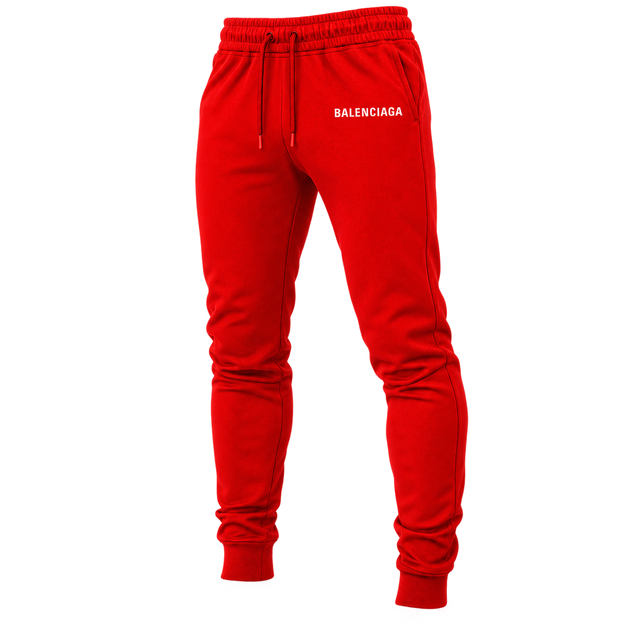 Men's Balenciaga Sweatpants - Red - Image 4