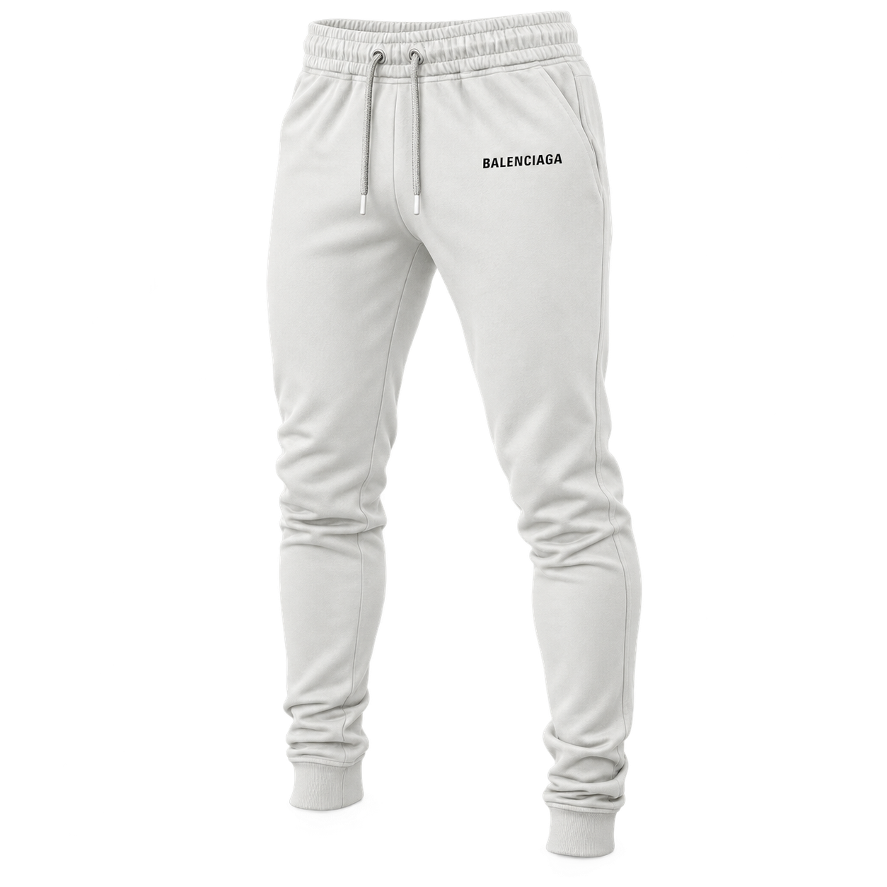 Men's Balenciaga Sweatpants - White - Image 4