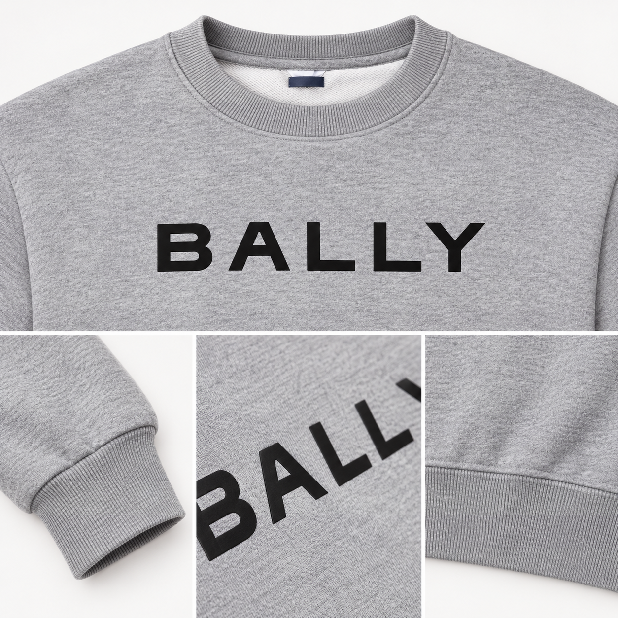 Men's Bally Crewneck Sweatshirt - Grey - Image 3