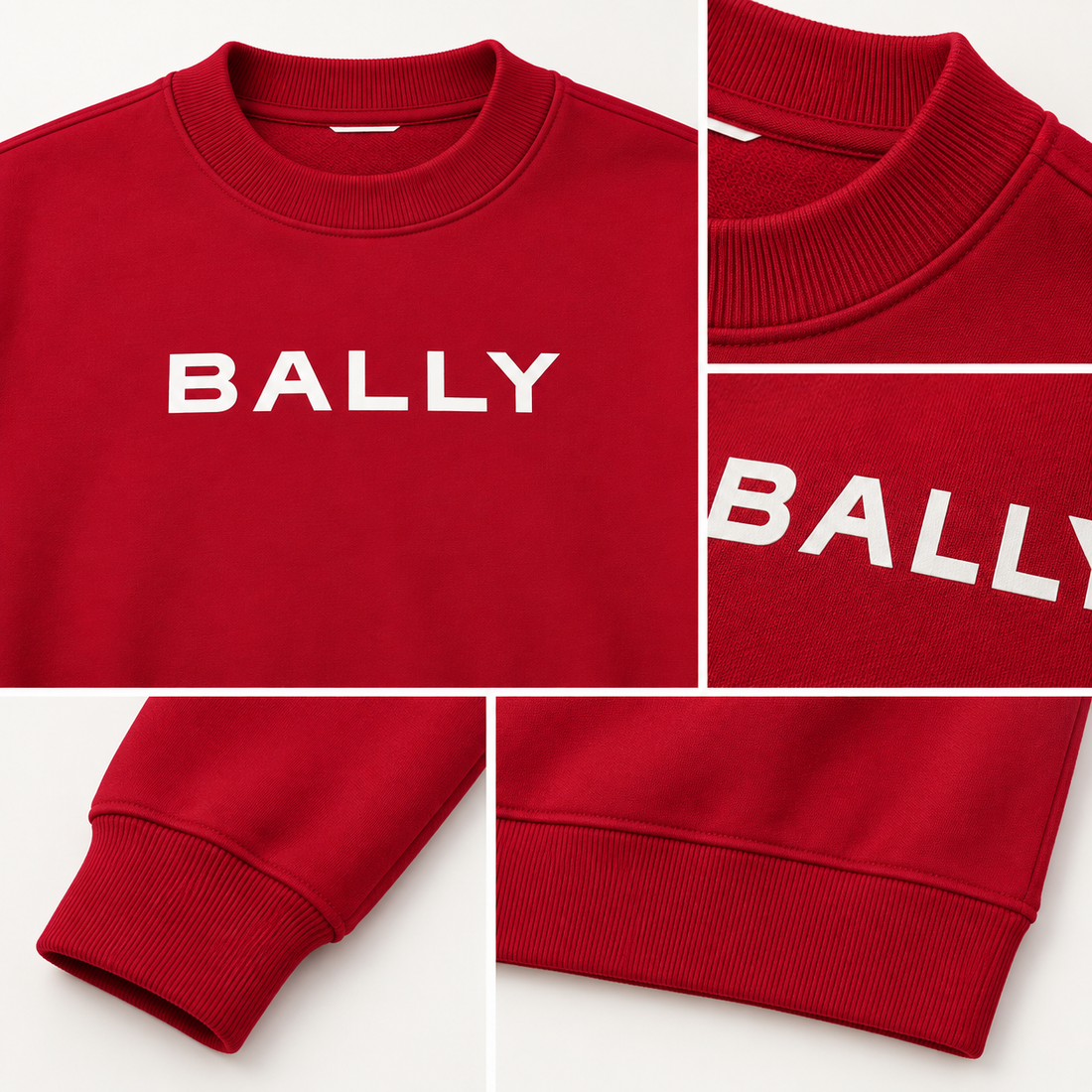 Men's Bally Crewneck Sweatshirt - Red - Image 3