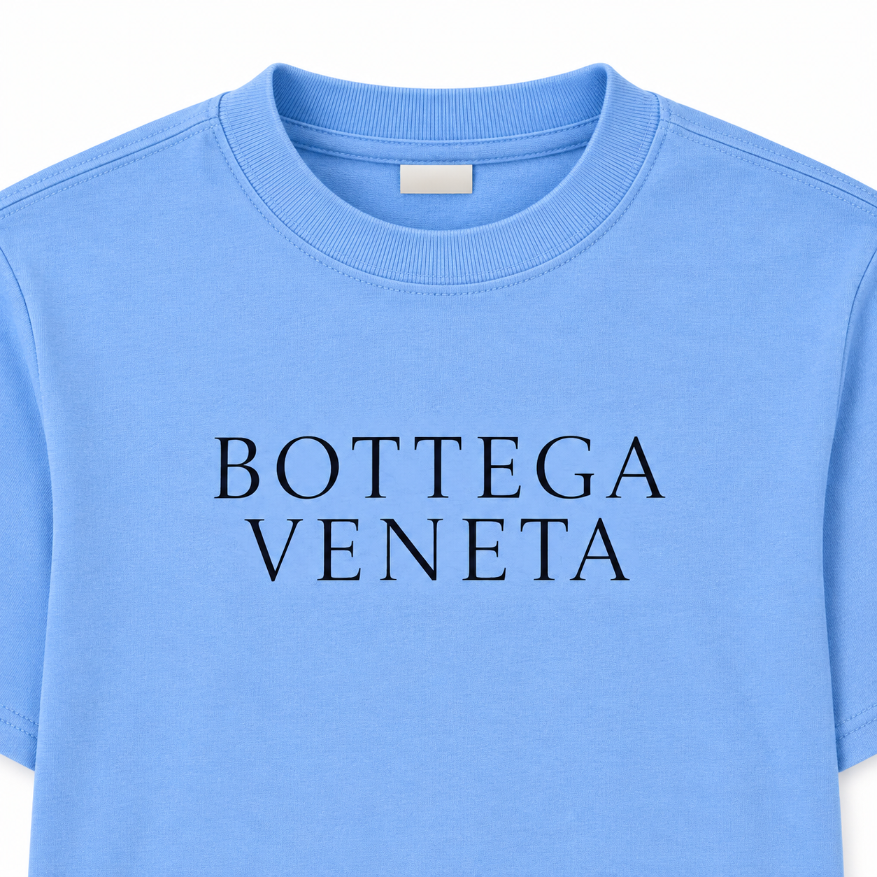 Men's Bottega Veneta Cotton T-Shirt | Color: Sky Blue | Image 3