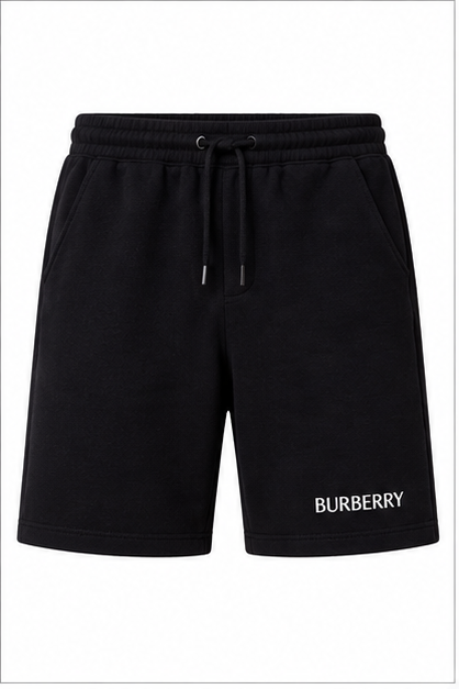 Men's Burberry Athletic Fleece Shorts | Color: Black | Image 1