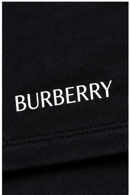Men's Burberry Athletic Fleece Shorts | Color: Black | Image 5
