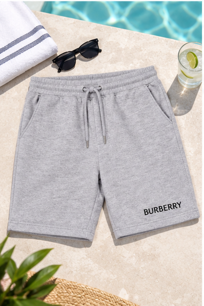 Men's Burberry Athletic Fleece Shorts | Color: Grey | Image 4