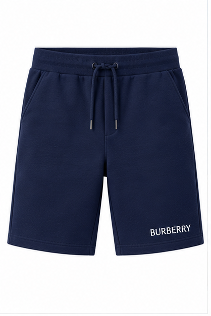Men's Burberry Athletic Fleece Shorts | Color: Navy | Image 1