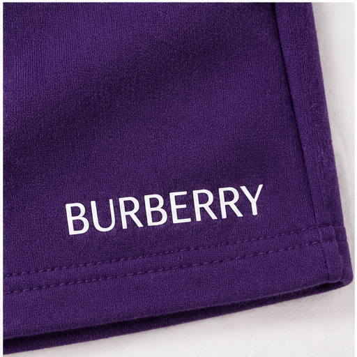 Men's Burberry Athletic Fleece Shorts | Color: Purple | Image 5