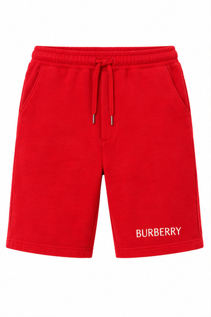 Men's Burberry Athletic Fleece Shorts | Color: Red | Image 1