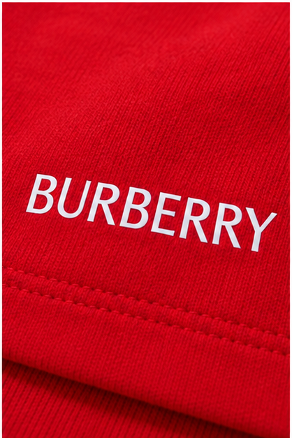 Men's Burberry Athletic Fleece Shorts | Color: Red | Image 5