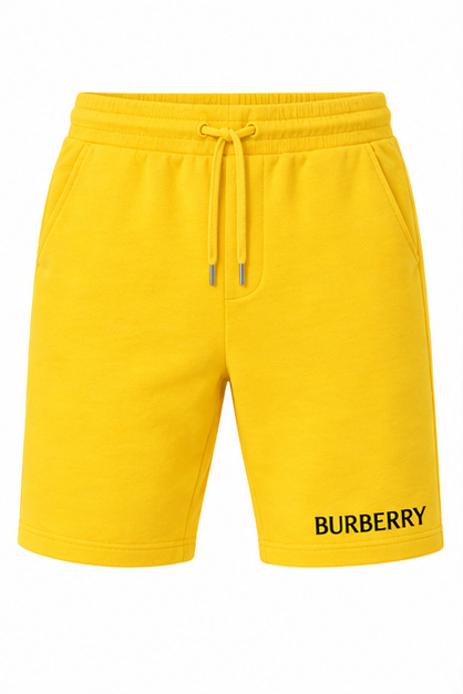 Men's Burberry Athletic Fleece Shorts | Color: Yellow | Image 1