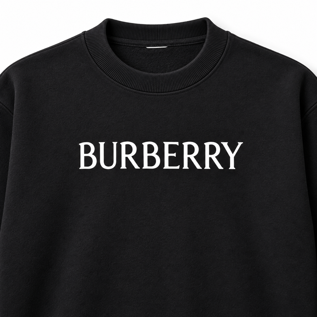 Men's Burberry Crewneck Sweatshirt | Color: Black | Image 4