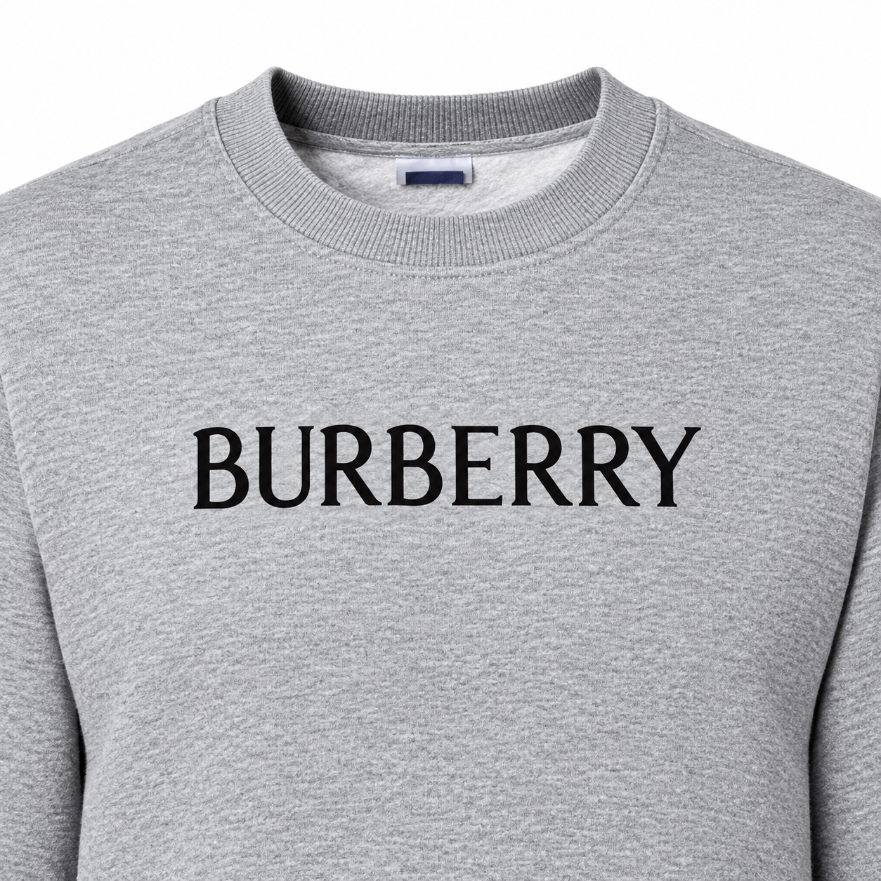 Men's Burberry Crewneck Sweatshirt | Color: Grey | Image 4