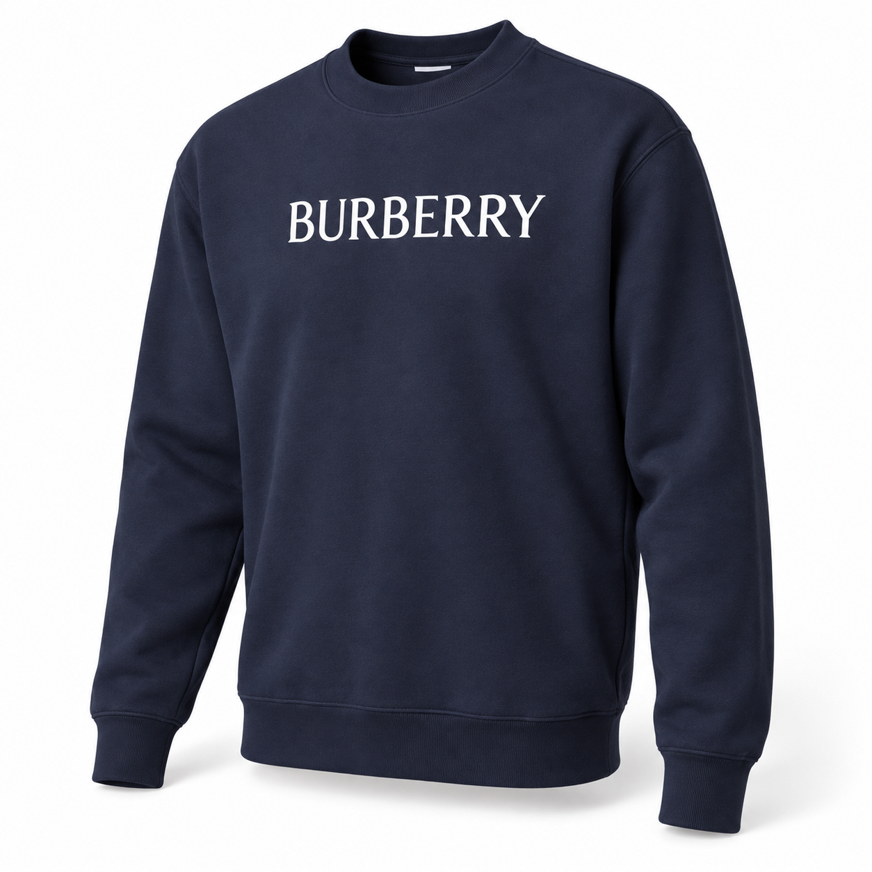 Men's Burberry Crewneck Sweatshirt | Color: Navy | Image 3
