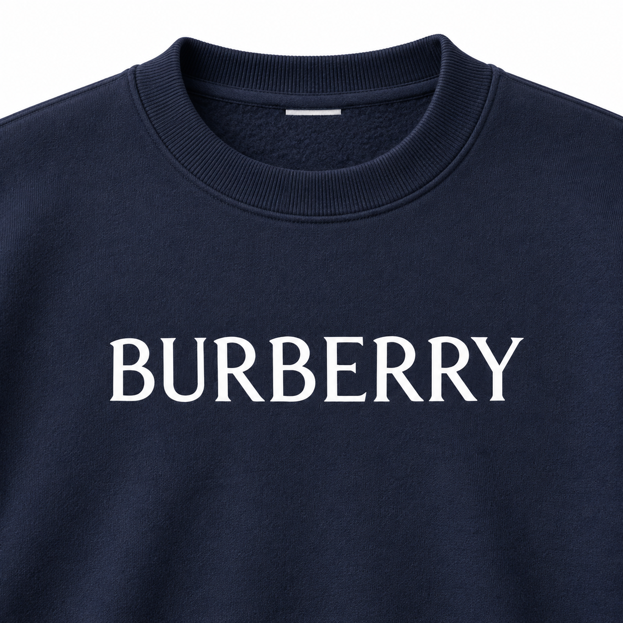 Men's Burberry Crewneck Sweatshirt | Color: Navy | Image 4