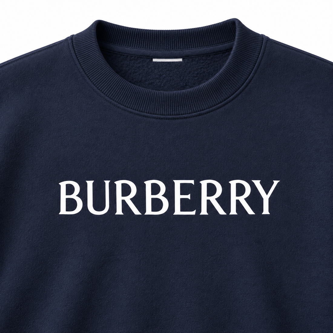 Men's Burberry Crewneck Sweatshirt | Color: Navy | Image 4
