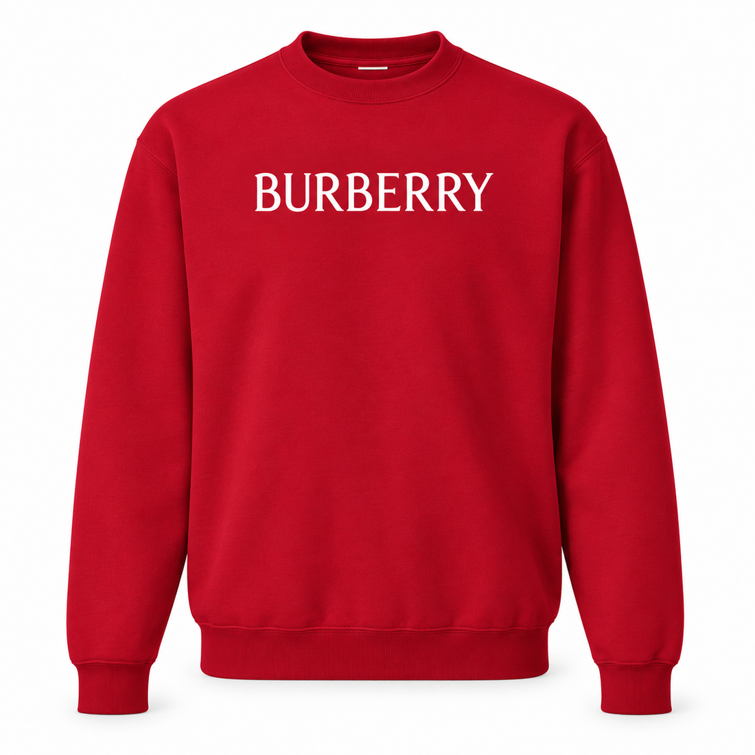 Men's Burberry Crewneck Sweatshirt | Color: Red | Image 1