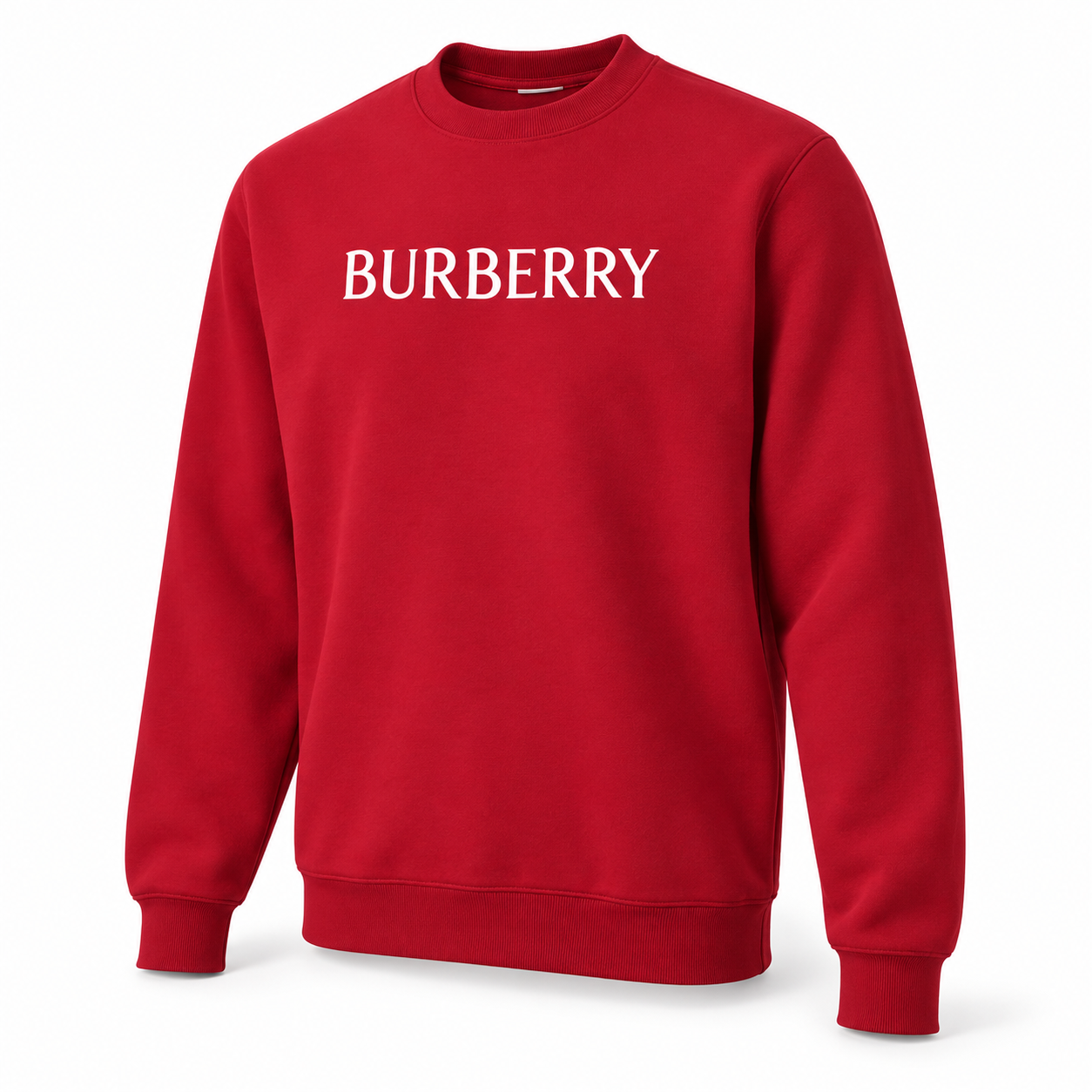 Men's Burberry Crewneck Sweatshirt | Color: Red | Image 3