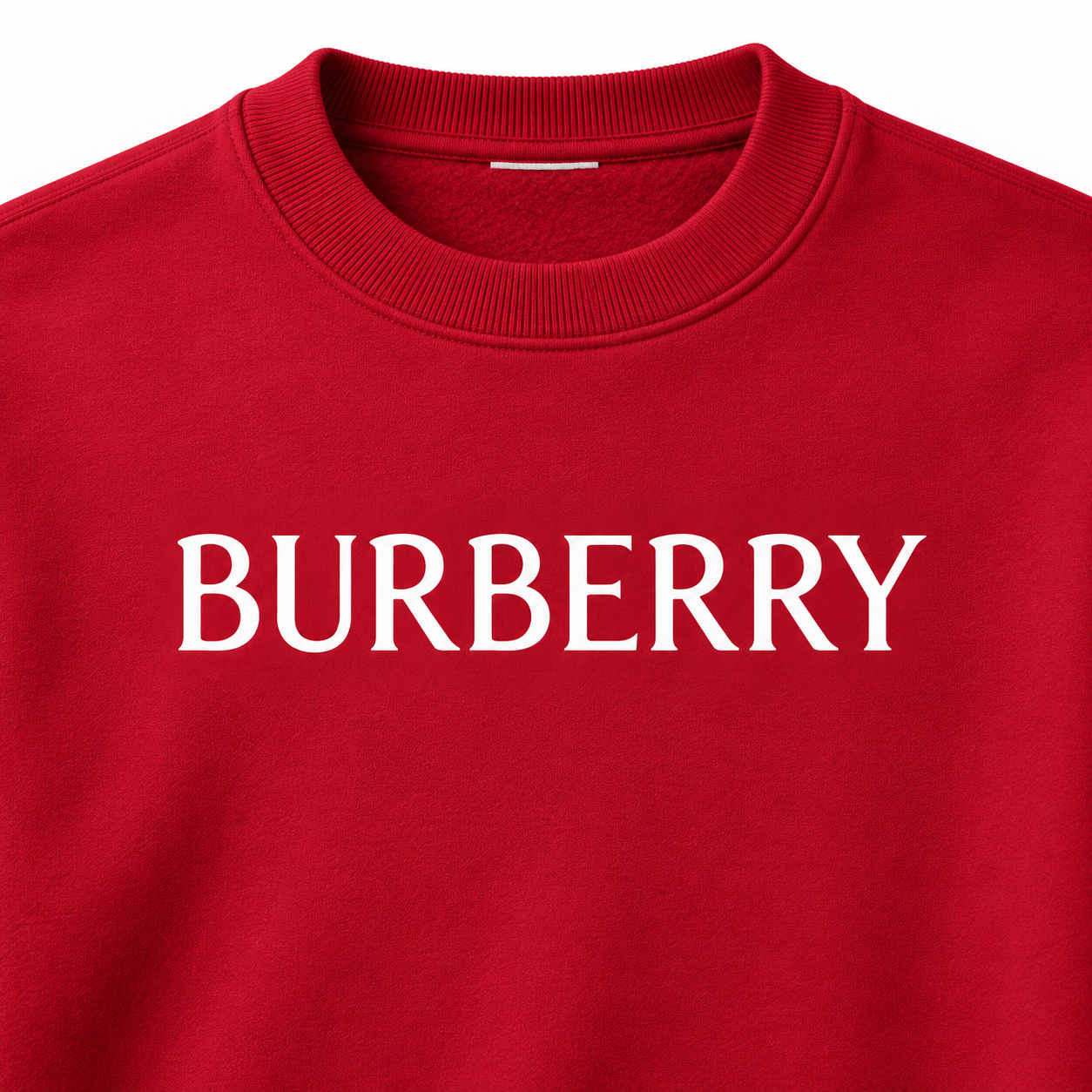 Men's Burberry Crewneck Sweatshirt | Color: Red | Image 4