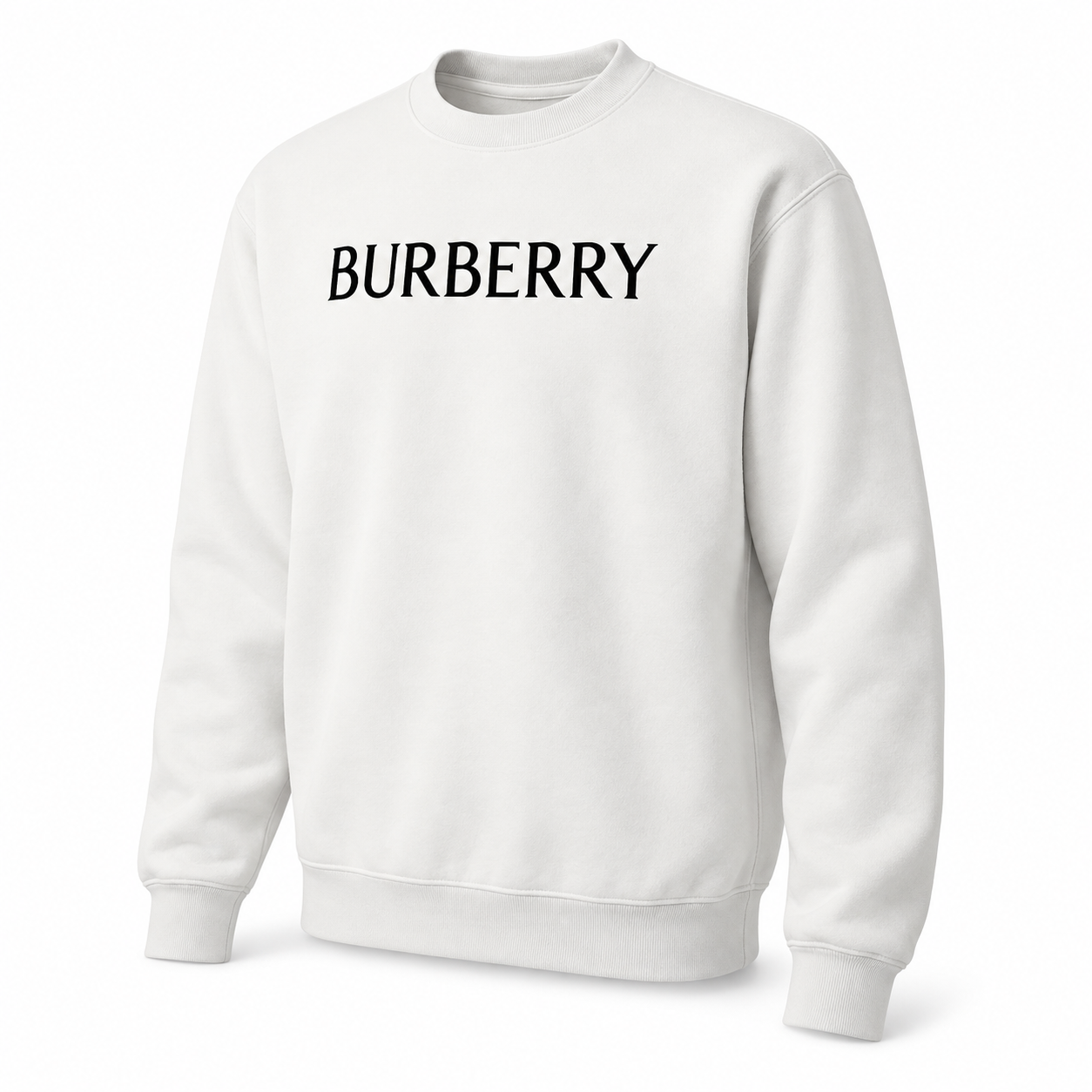 Men's Burberry Crewneck Sweatshirt | Color: White | Image 3