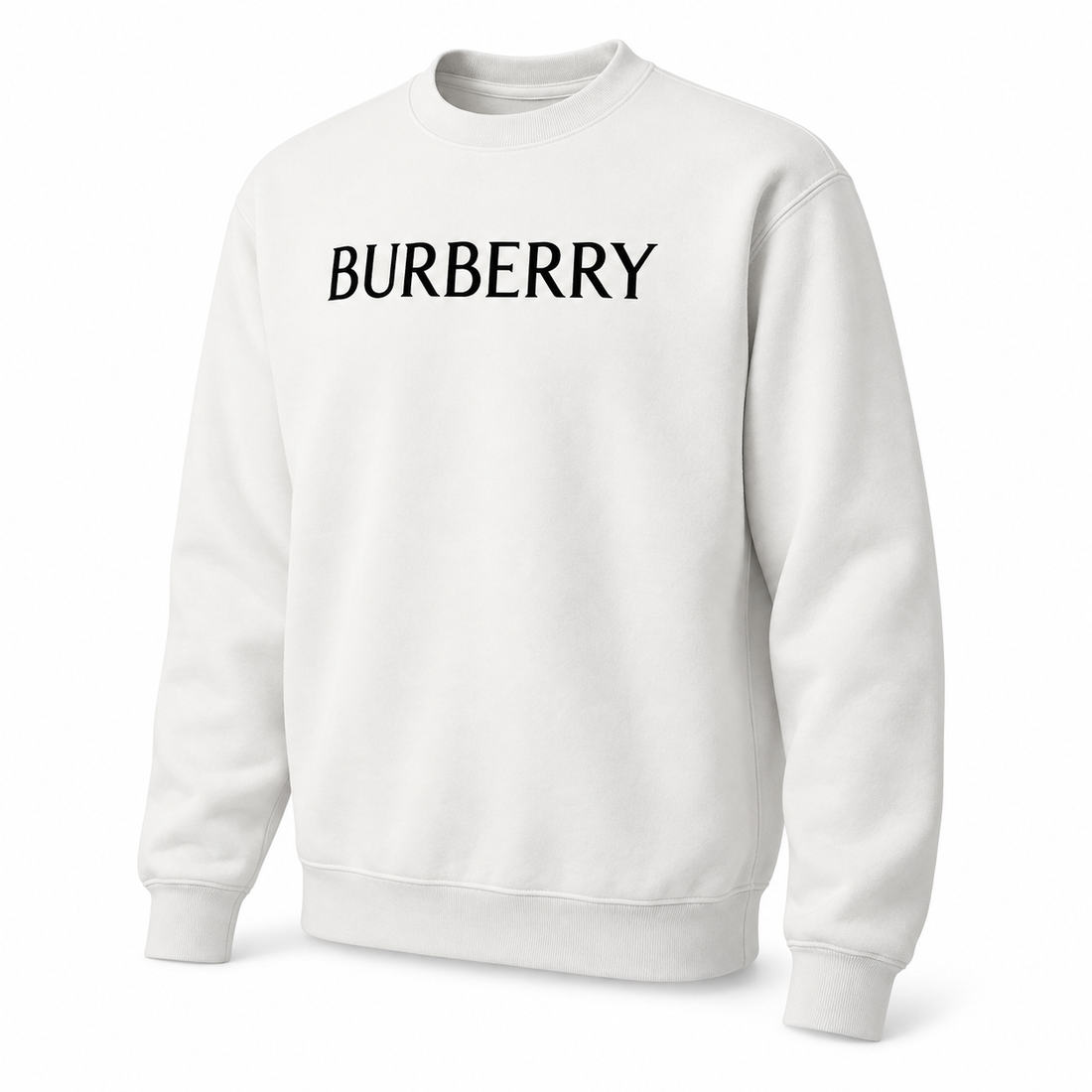 Men's Burberry Crewneck Sweatshirt | Color: White | Image 3