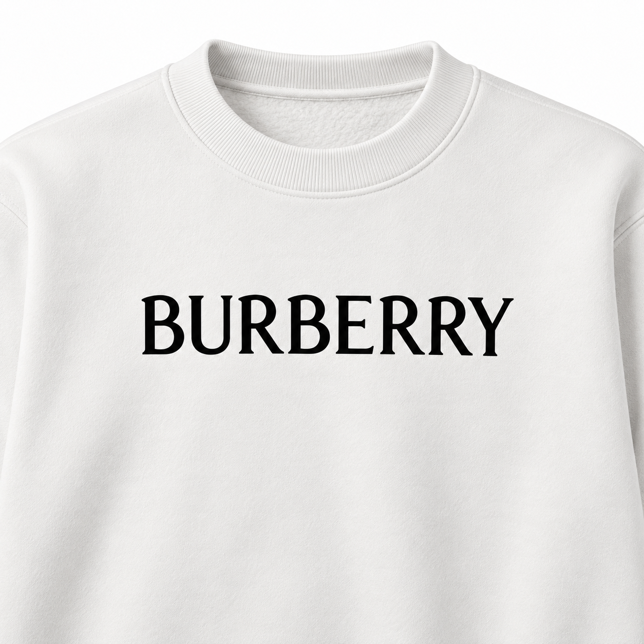 Men's Burberry Crewneck Sweatshirt | Color: White | Image 4