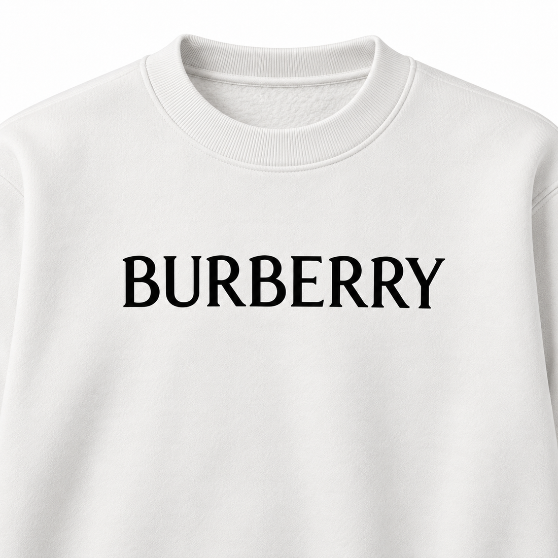 Men's Burberry Crewneck Sweatshirt | Color: White | Image 4