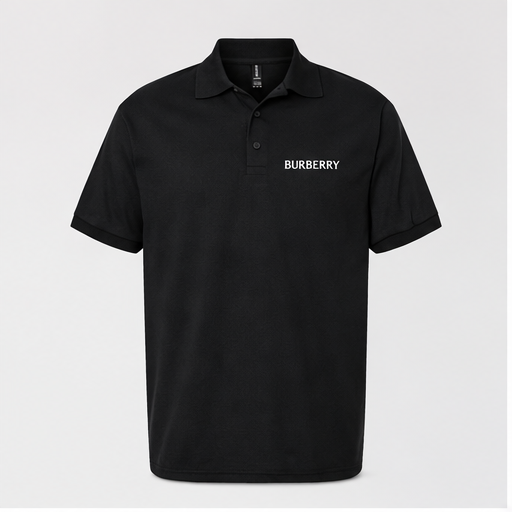Men's Burberry Dry Blend Polo | Color: Black | Image 1
