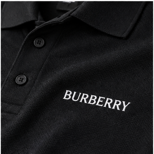 Men's Burberry Dry Blend Polo | Color: Black | Image 5