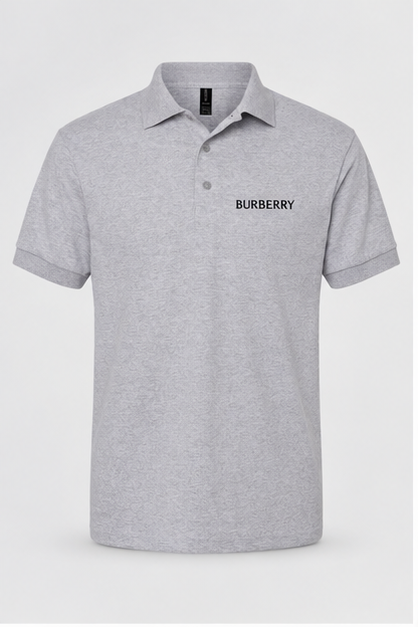 Men's Burberry Dry Blend Polo | Color: Grey | Image 1
